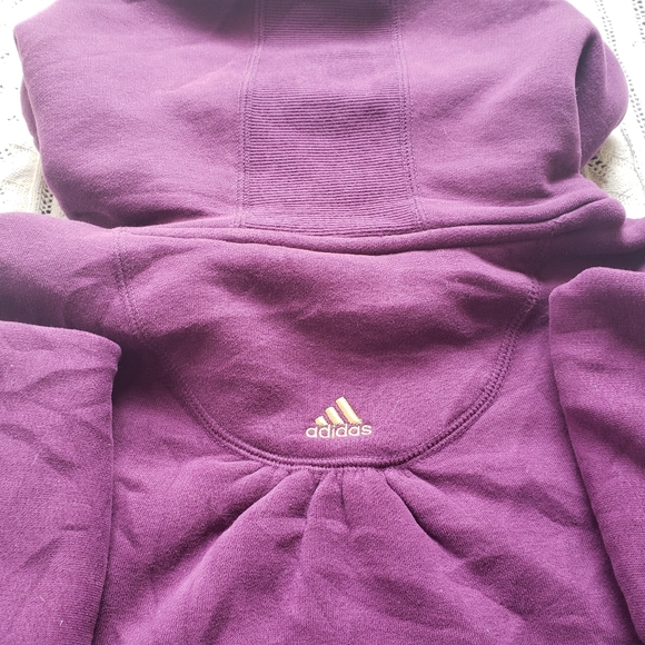 💕💕Adidas purple hoodie size medium A17 - Picture 6 of 7